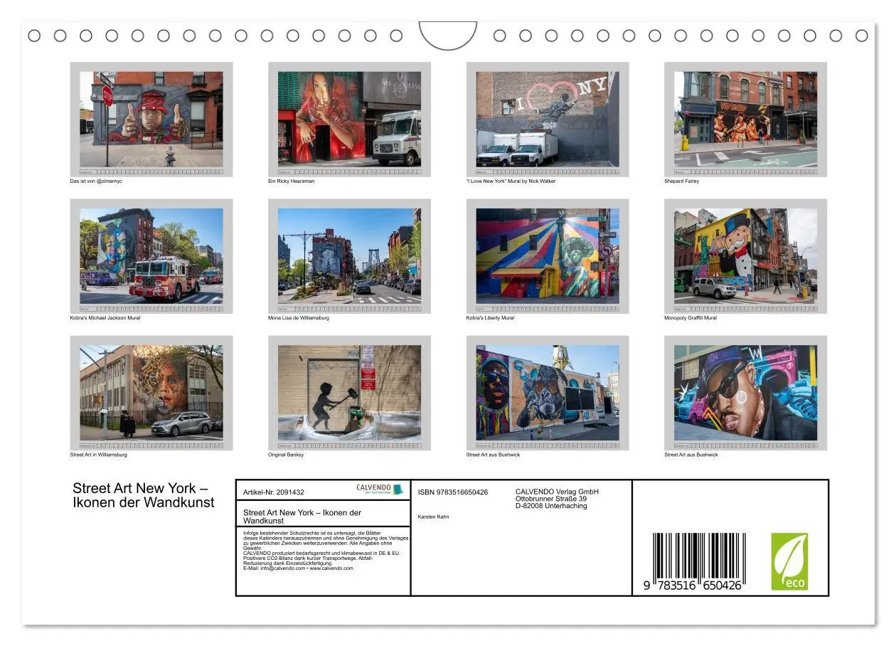 Bild: 9783516650426 | Street Art New York - Ikonen der Wandkunst (Wandkalender 2026 DIN...