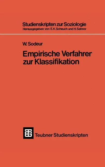 Cover: 9783519000426 | Empirische Verfahren zur Klassifikation | W Sodeur | Taschenbuch | i