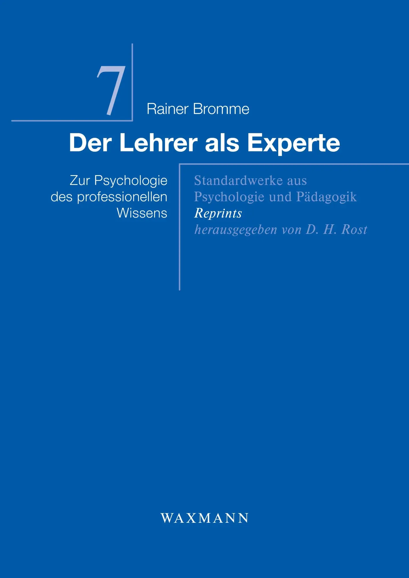 Cover: 9783830930426 | Der Lehrer als Experte | Zur Psychologie des professionellen Wissens