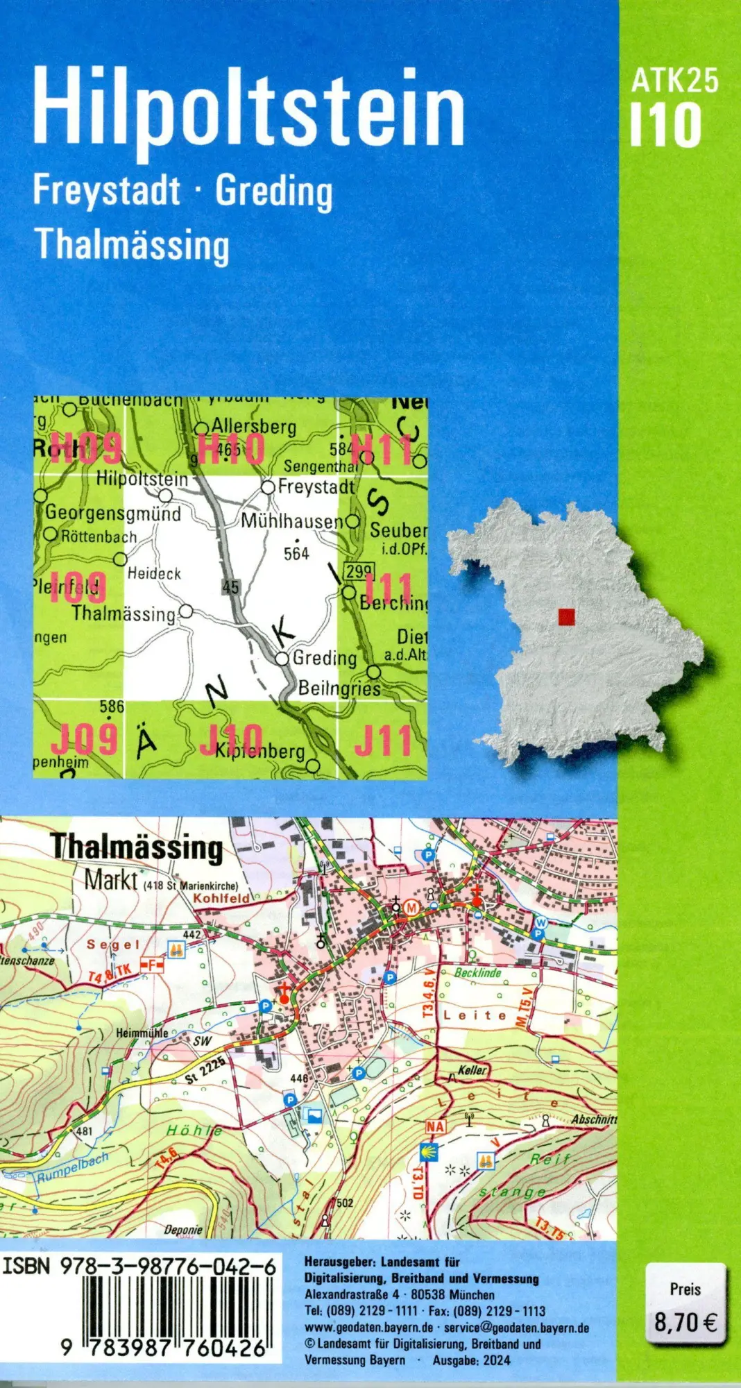 Bild: 9783987760426 | ATK25-I10 Hilpoltstein (Amtliche Topographische Karte 1:25000) | 2024