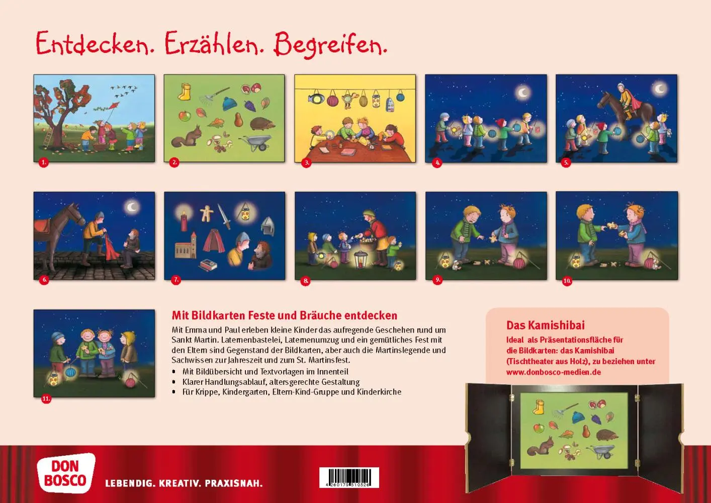 Bild: 4260179510526 | St. Martin feiern mit Emma und Paul. Kamishibai Bildkartenset. | Box