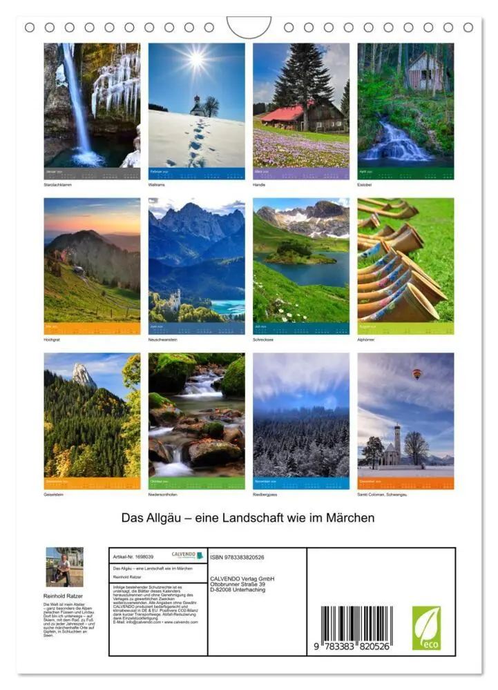 Bild: 9783383820526 | Das Allgäu - eine Landschaft wie im Märchen (Wandkalender 2025 DIN...