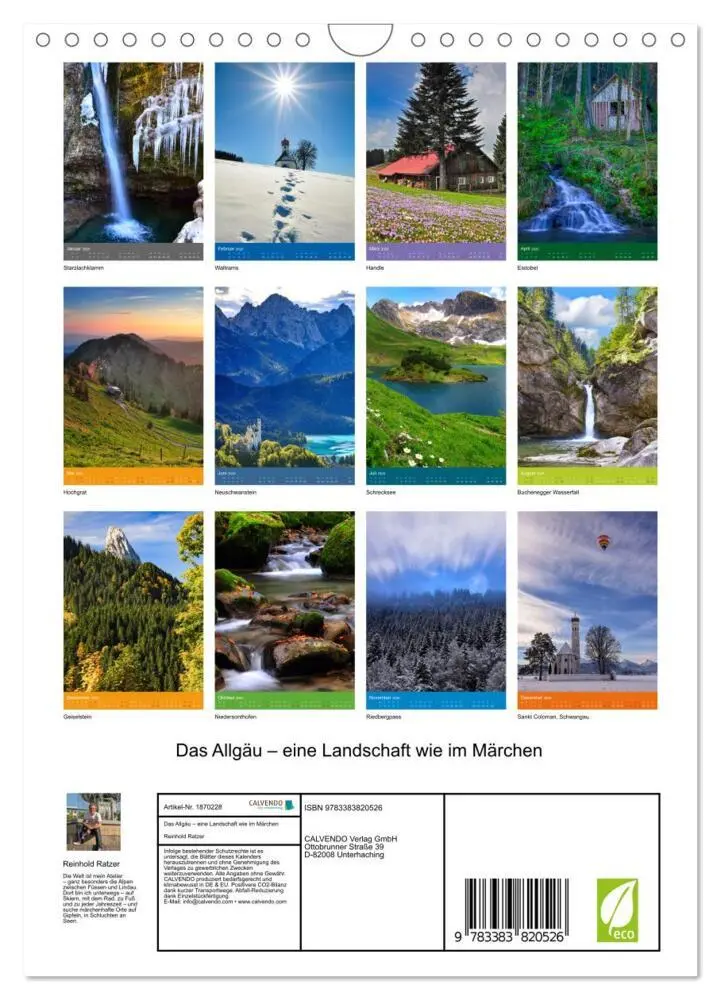 Bild: 9783383820526 | Das Allgäu - eine Landschaft wie im Märchen (Wandkalender 2025 DIN...