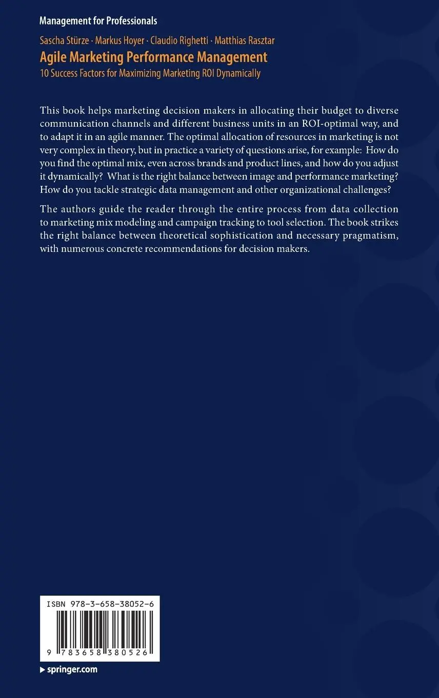 Rückseite: 9783658380526 | Agile Marketing Performance Management | Sascha Stürze (u. a.) | Buch
