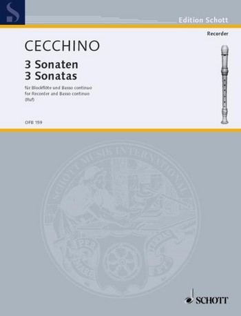 Cover: 9790001100526 | Sonaten(3) | Tomaso Cecchino | Buch | Schott Music | EAN 9790001100526
