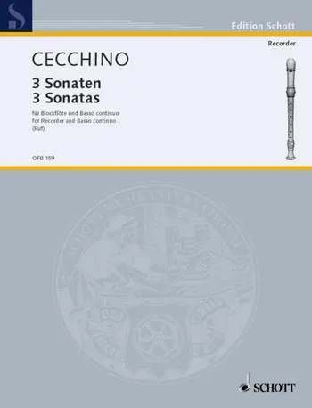 Cover: 9790001100526 | Sonaten(3) | Tomaso Cecchino | Buch | Schott Music | EAN 9790001100526