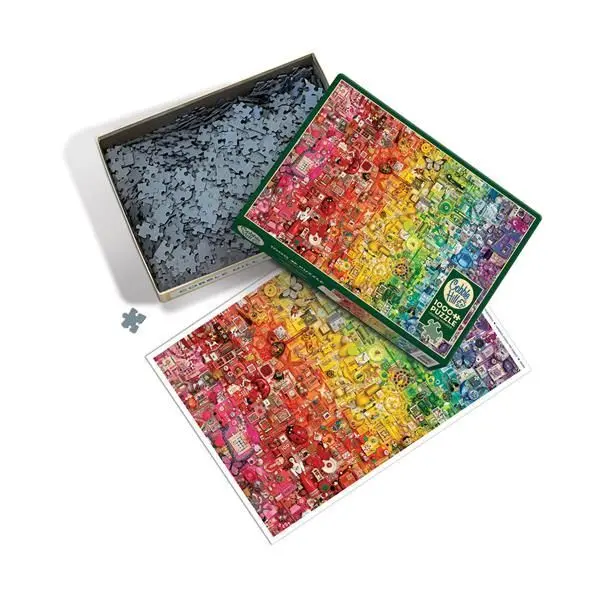 Bild: 625012400626 | Cobble Hill Farbiger Regenbogen 1000 Teile | Spiel | In Spielebox