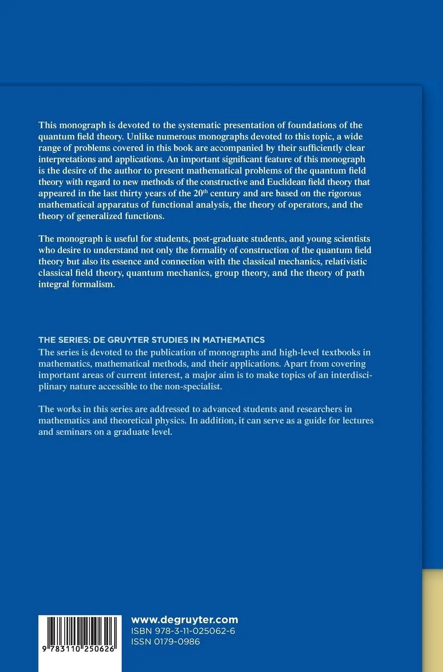 Rückseite: 9783110250626 | Theory of Interacting Quantum Fields | Alexei L. Rebenko | Buch | XX