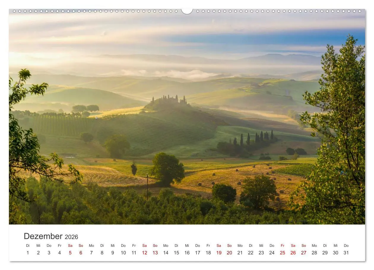Bild: 9783457540626 | Traumziel Toskana (Wandkalender 2026 DIN A2 quer), CALVENDO...
