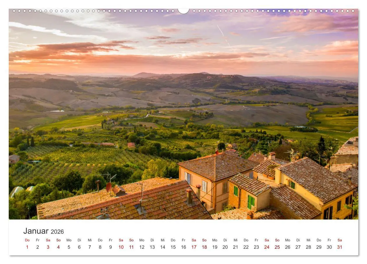 Bild: 9783457540626 | Traumziel Toskana (Wandkalender 2026 DIN A2 quer), CALVENDO...