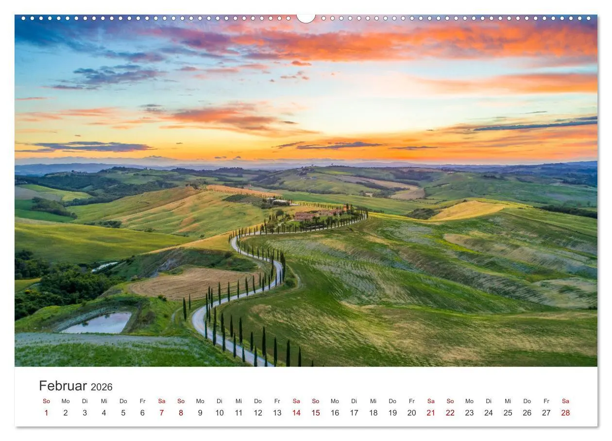 Bild: 9783457540626 | Traumziel Toskana (Wandkalender 2026 DIN A2 quer), CALVENDO...