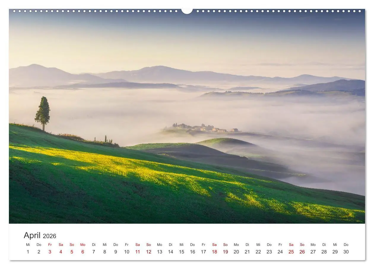 Bild: 9783457540626 | Traumziel Toskana (Wandkalender 2026 DIN A2 quer), CALVENDO...