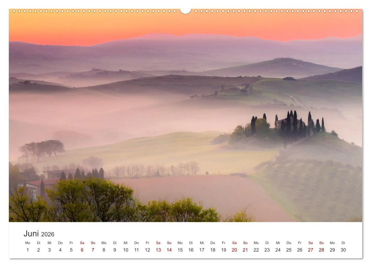 Bild: 9783457540626 | Traumziel Toskana (Wandkalender 2026 DIN A2 quer), CALVENDO...