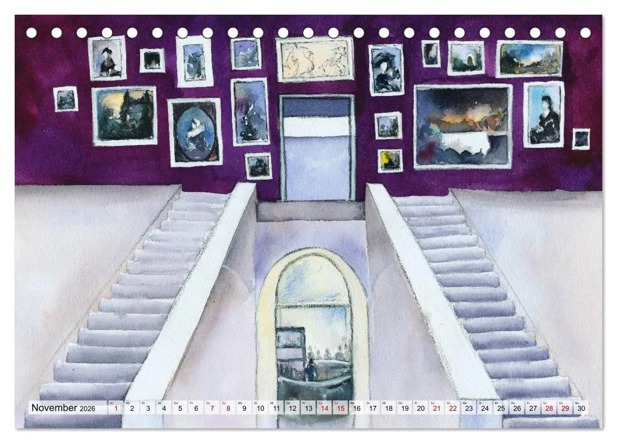 Bild: 9783457780626 | Frankfurt in Aquarell (Tischkalender 2026 DIN A5 quer), CALVENDO...