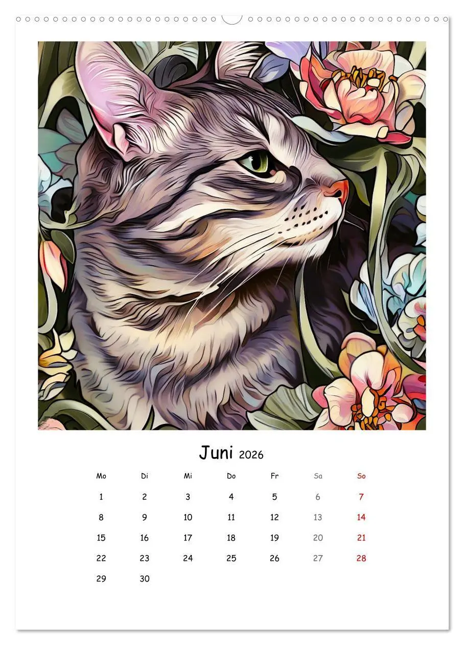 Bild: 9783516320626 | Jugendstil Katzen (hochwertiger Premium Wandkalender 2026 DIN A2...