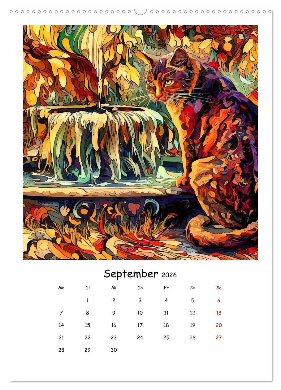 Bild: 9783516320626 | Jugendstil Katzen (hochwertiger Premium Wandkalender 2026 DIN A2...