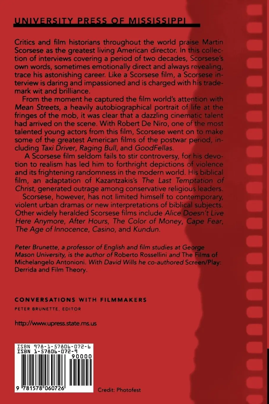 Rückseite: 9781578060726 | Martin Scorsese | Interviews | Martin Scorsese | Taschenbuch | 1999