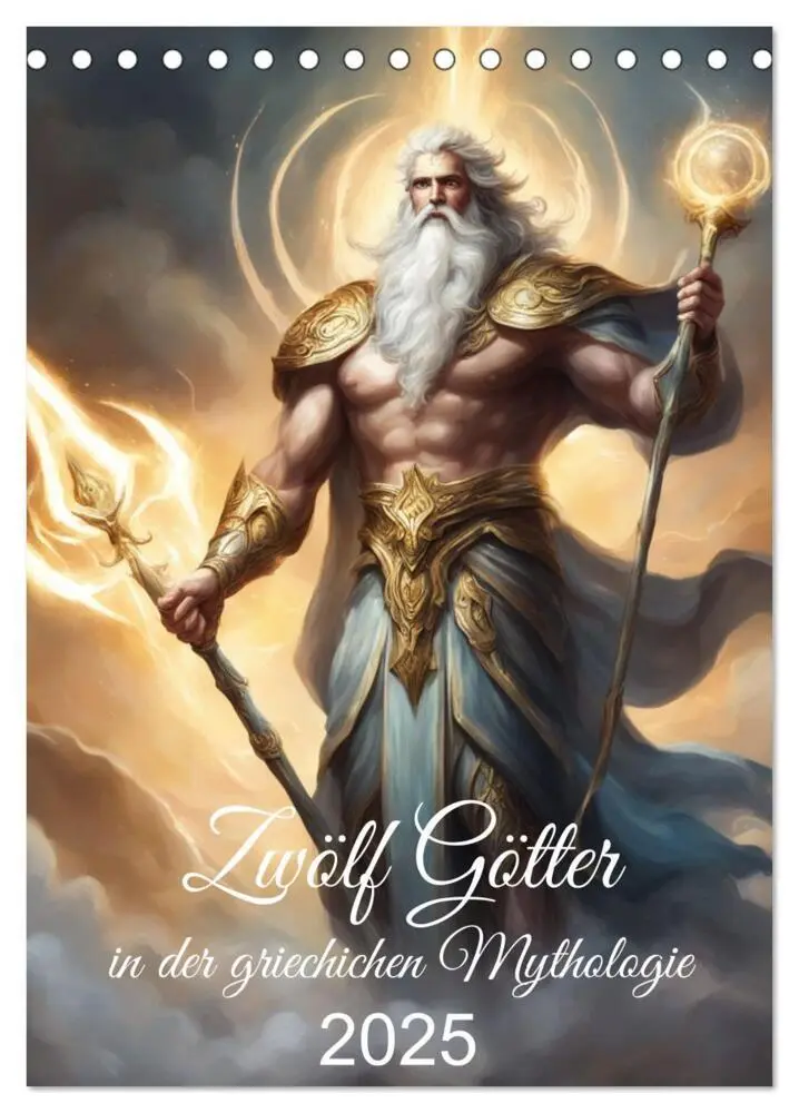 Cover: 9783383800726 | Zwölf Götter der griechischen Mythologie (Tischkalender 2025 DIN A5...
