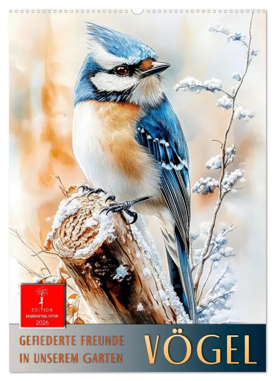 Cover: 9783457910726 | Vögel - gefiederte Freunde in unserem Garten (Wandkalender 2026 DIN...
