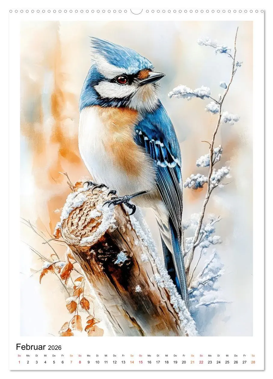 Bild: 9783457910726 | Vögel - gefiederte Freunde in unserem Garten (Wandkalender 2026 DIN...