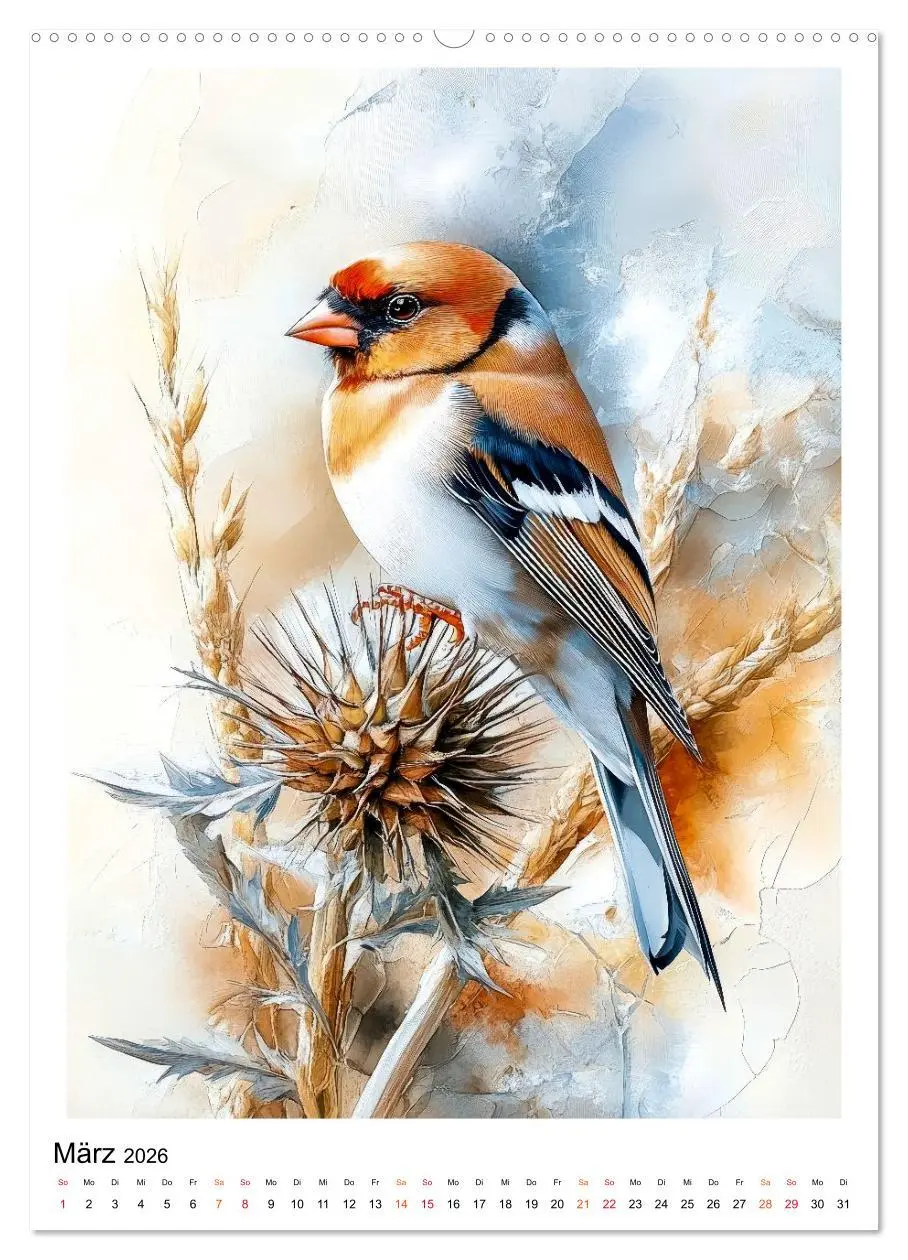 Bild: 9783457910726 | Vögel - gefiederte Freunde in unserem Garten (Wandkalender 2026 DIN...