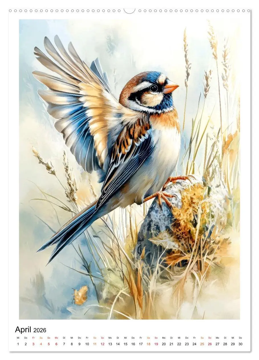 Bild: 9783457910726 | Vögel - gefiederte Freunde in unserem Garten (Wandkalender 2026 DIN...