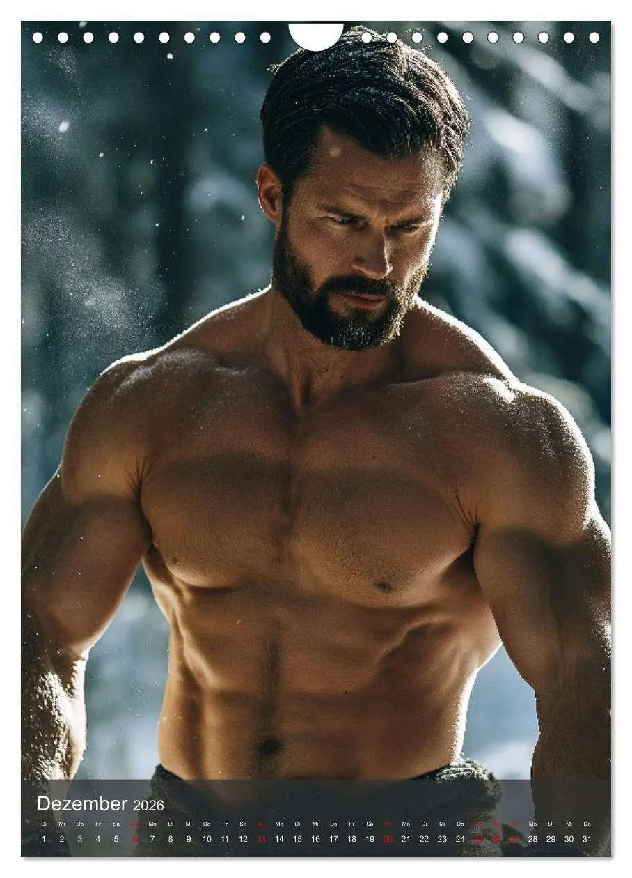 Bild: 9783516240726 | SEXY MÄNNER - Muskeln im Männerkalender (Wandkalender 2026 DIN A4...