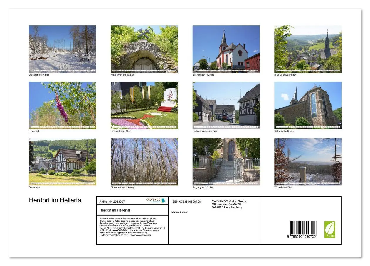 Bild: 9783516620726 | Herdorf im Hellertal (hochwertiger Premium Wandkalender 2026 DIN A2...