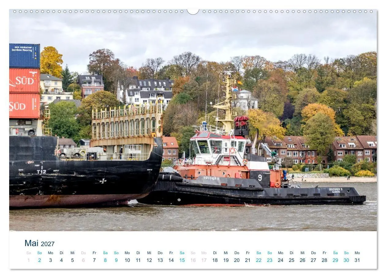Bild: 9783569190726 | Schiffe gucken im Hamburger Hafen (Wandkalender 2027 DIN A2 quer),...