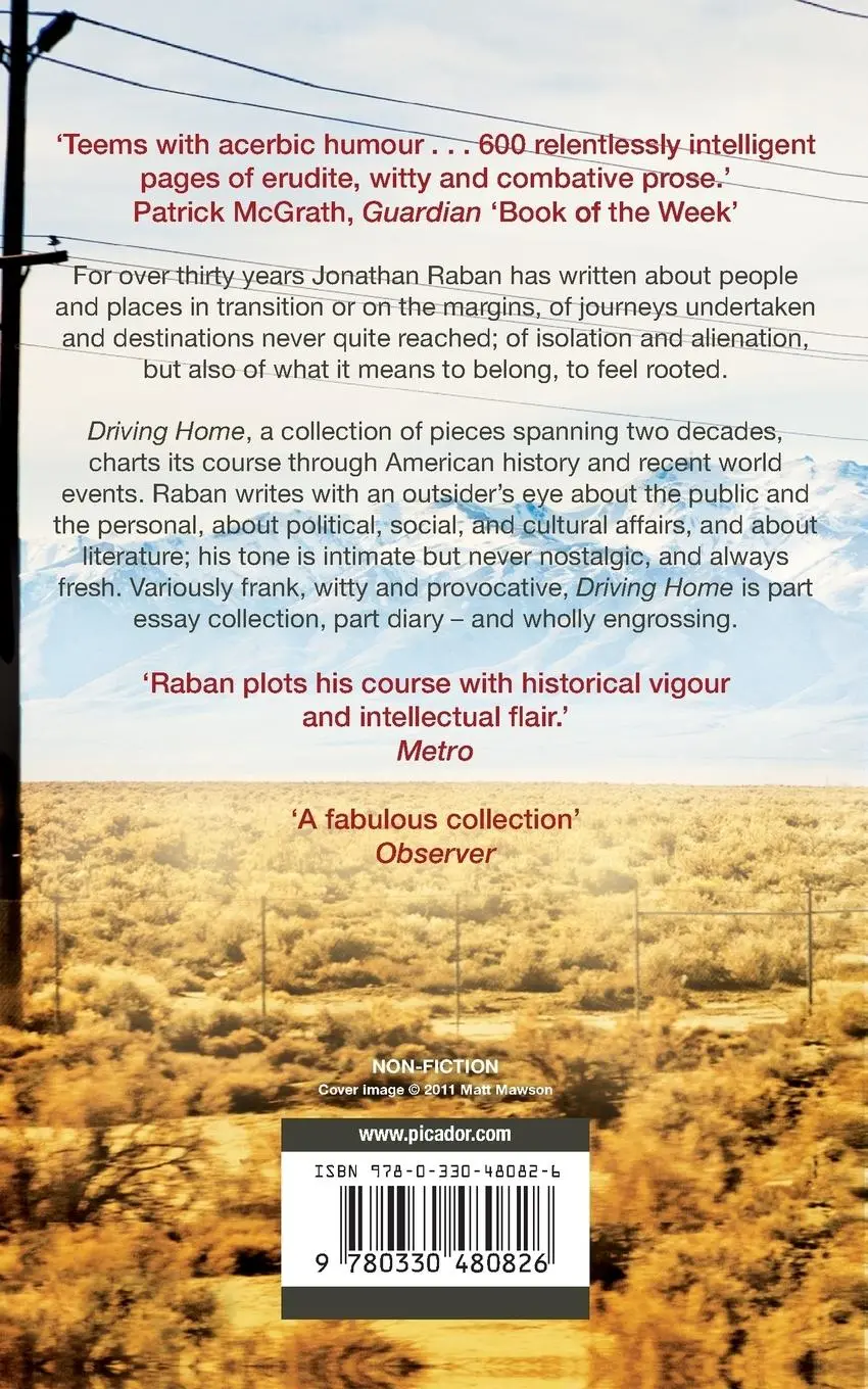 Rückseite: 9780330480826 | Driving Home | An American Scrapbook | Jonathan Raban | Taschenbuch