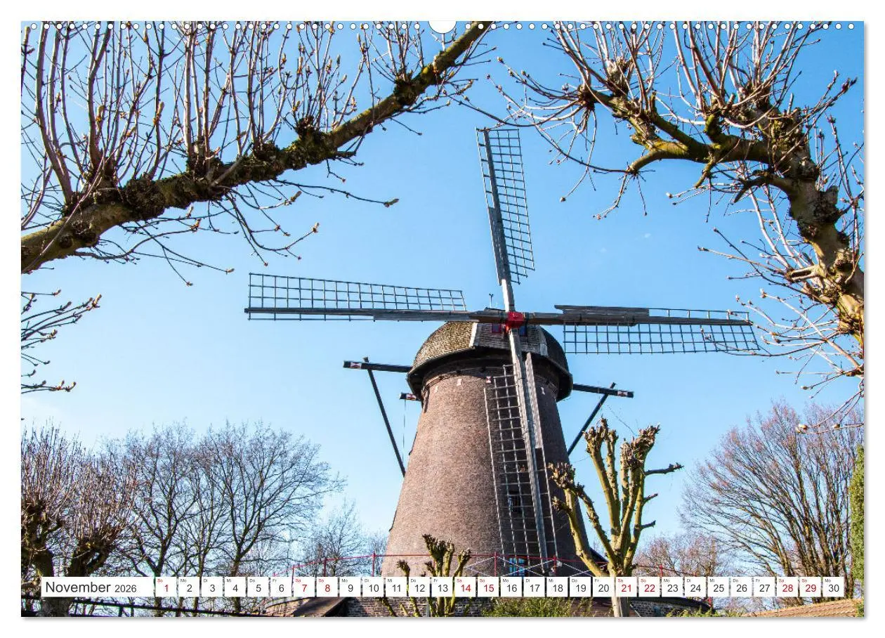 Bild: 9783457520826 | Besondere Windmühlen am Niederrhein (Wandkalender 2026 DIN A2...