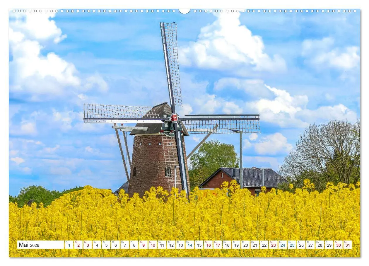 Bild: 9783457520826 | Besondere Windmühlen am Niederrhein (Wandkalender 2026 DIN A2...