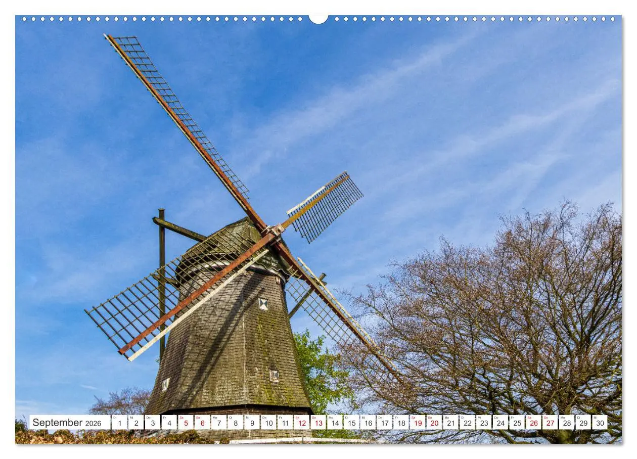 Bild: 9783457520826 | Besondere Windmühlen am Niederrhein (Wandkalender 2026 DIN A2...