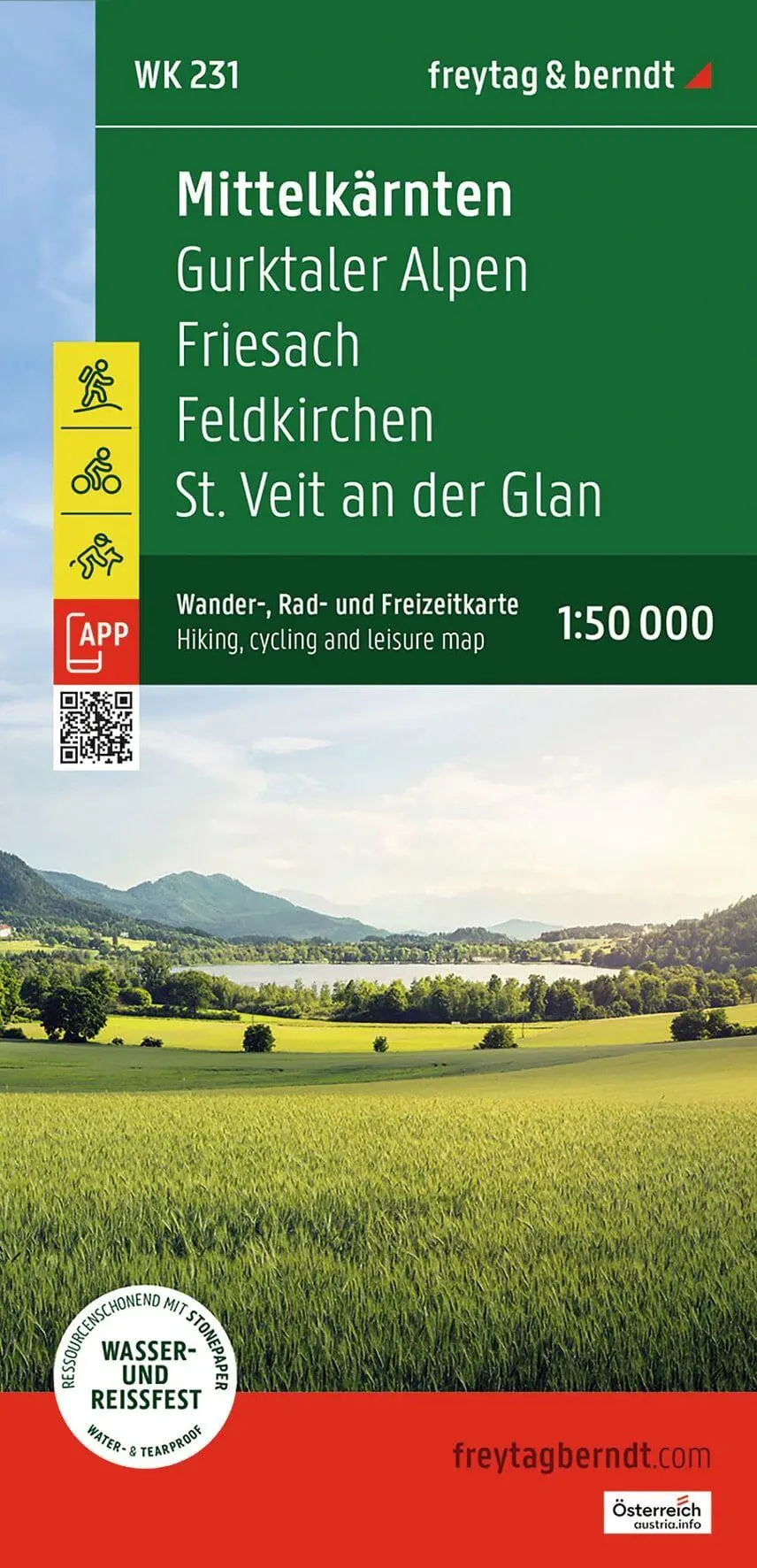 Cover: 9783707920826 | Mittelkärnten, Wander-, Rad- und Freizeitkarte 1:50.000, freytag &amp;...