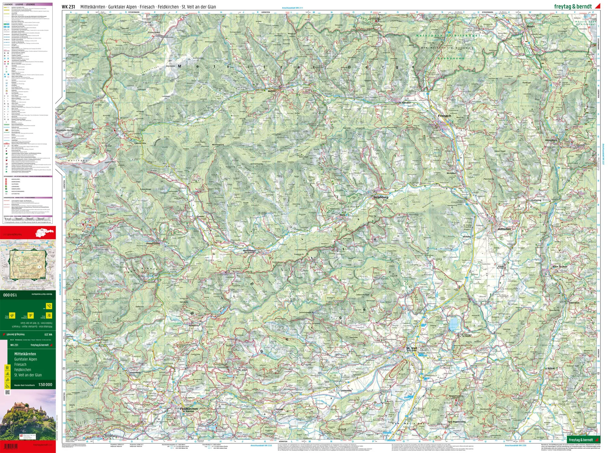 Bild: 9783707920826 | Mittelkärnten, Wander-, Rad- und Freizeitkarte 1:50.000, freytag &amp;...
