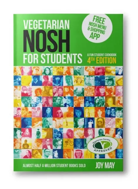 Cover: 9780993260926 | NOSH Vegetarian NOSH for Students | a fun student cookbook | Joy May