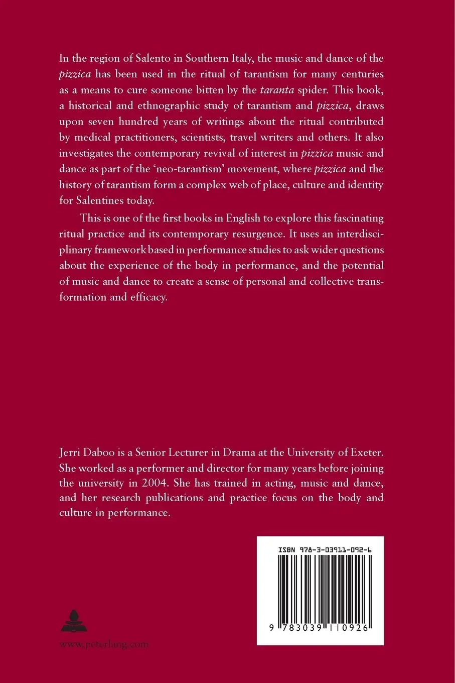 Rückseite: 9783039110926 | Ritual, Rapture and Remorse | Jerri Daboo | Taschenbuch | 298 S.