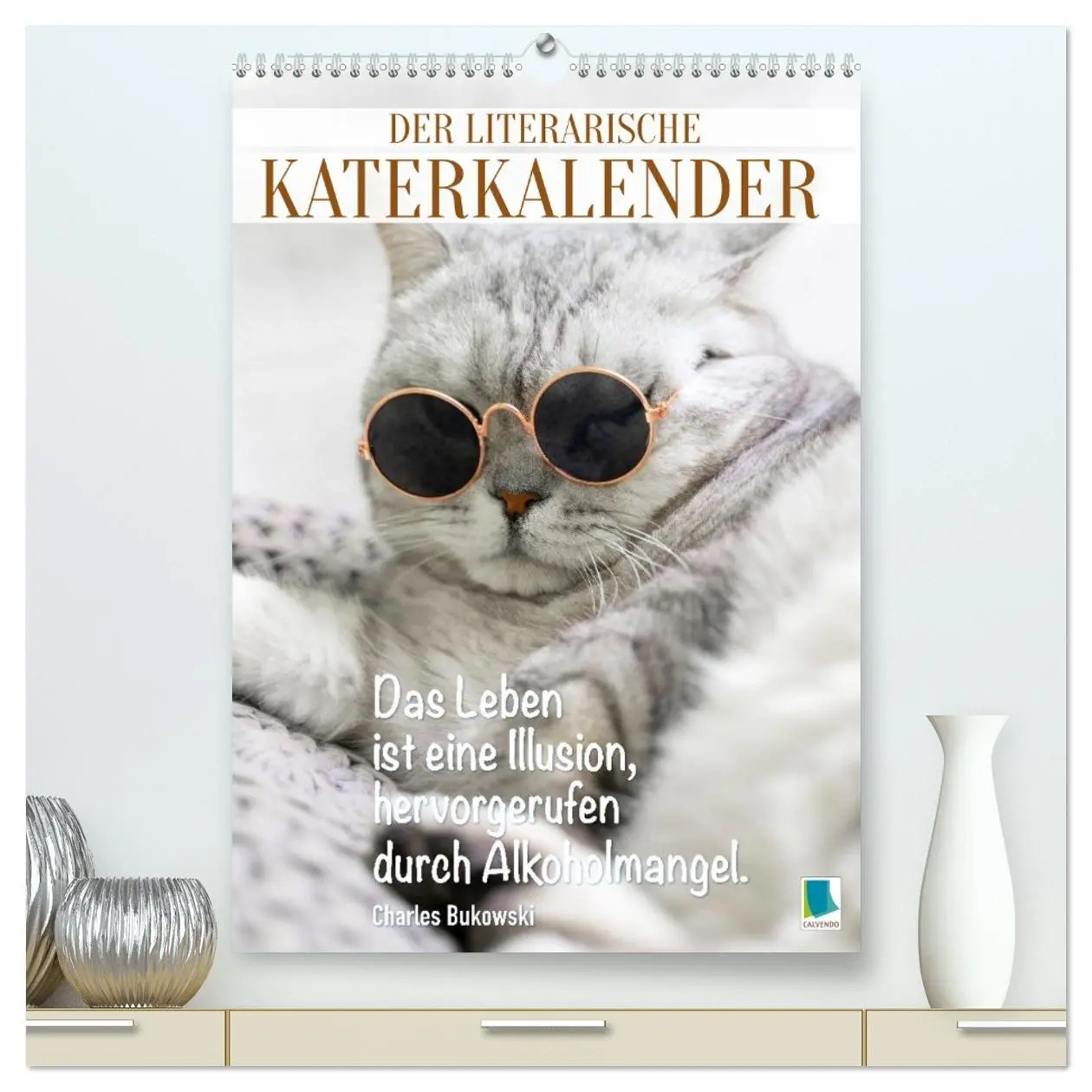 Cover: 9783516600926 | Der literarische Katerkalender (hochwertiger Premium Wandkalender...