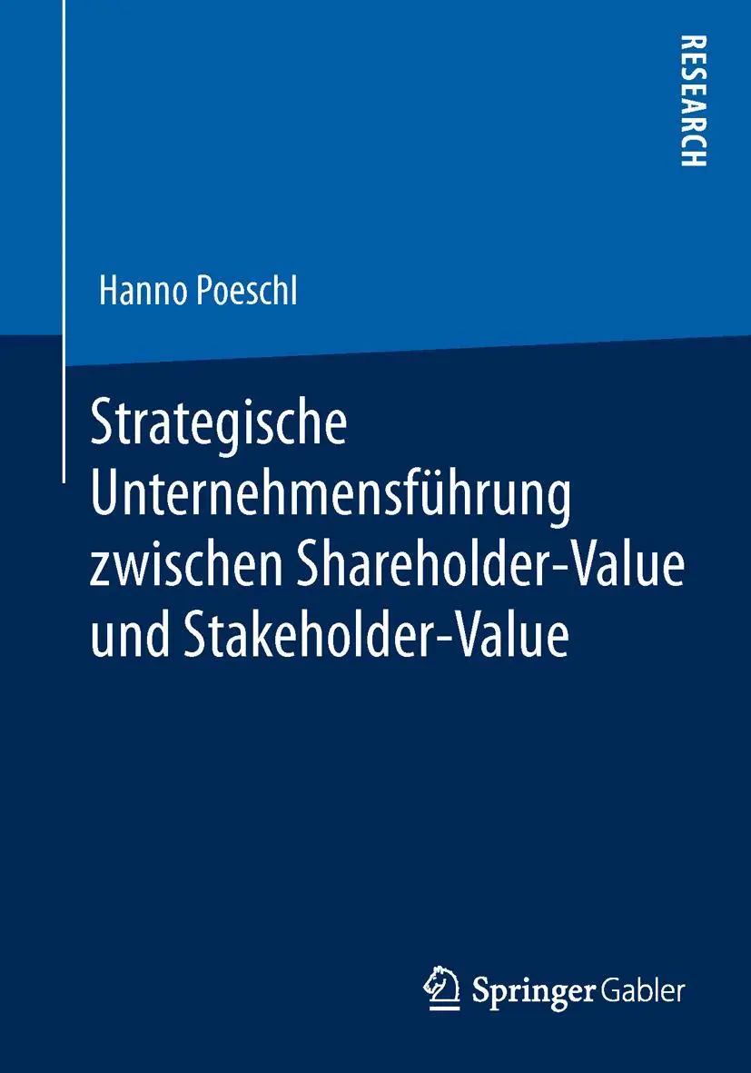 Cover: 9783834940926 | Strategische Unternehmensführung zwischen Shareholder-Value und...