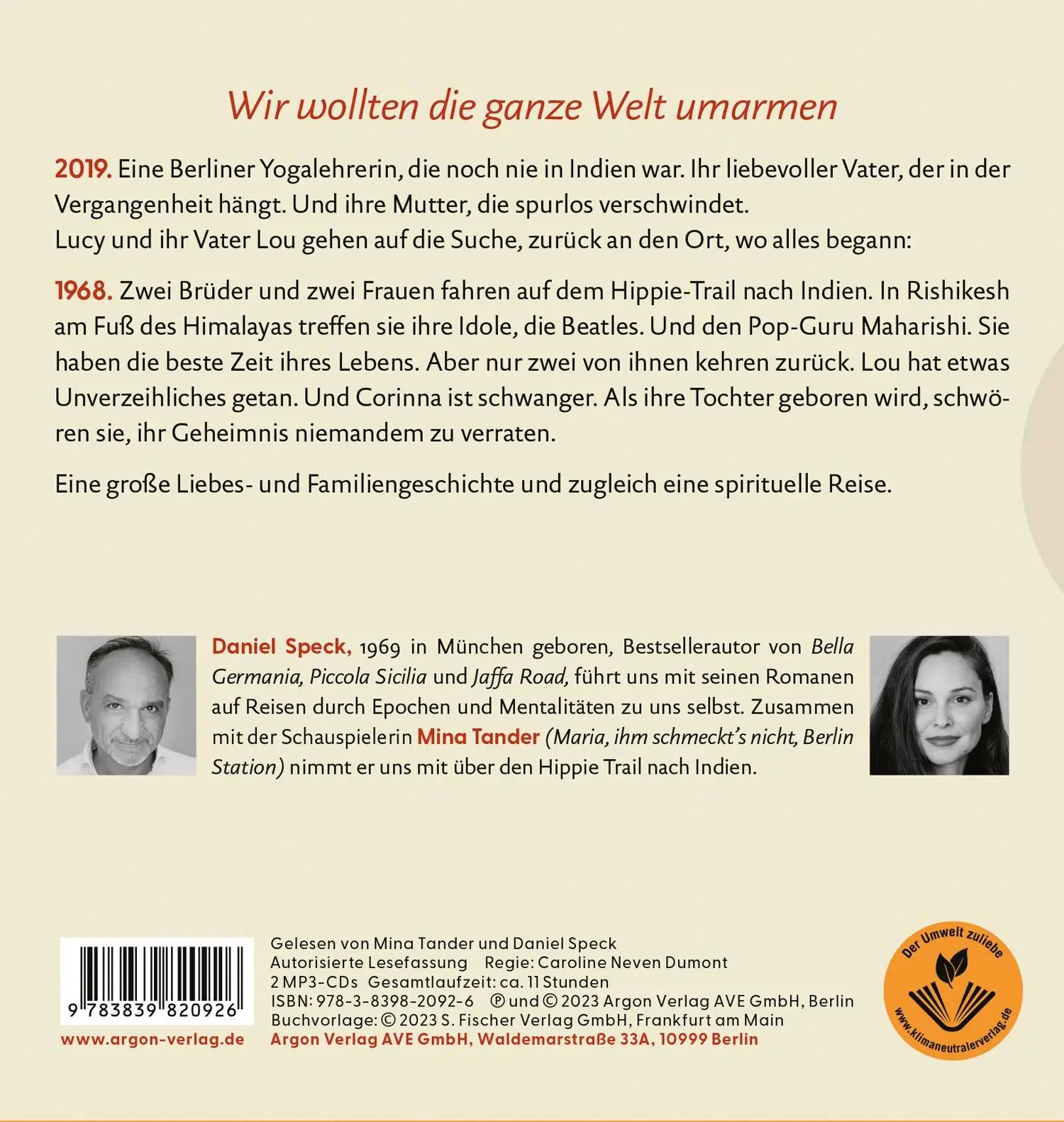 Rückseite: 9783839820926 | Yoga Town | Daniel Speck | MP3 | 2 Audio-CDs | Deutsch | 2023