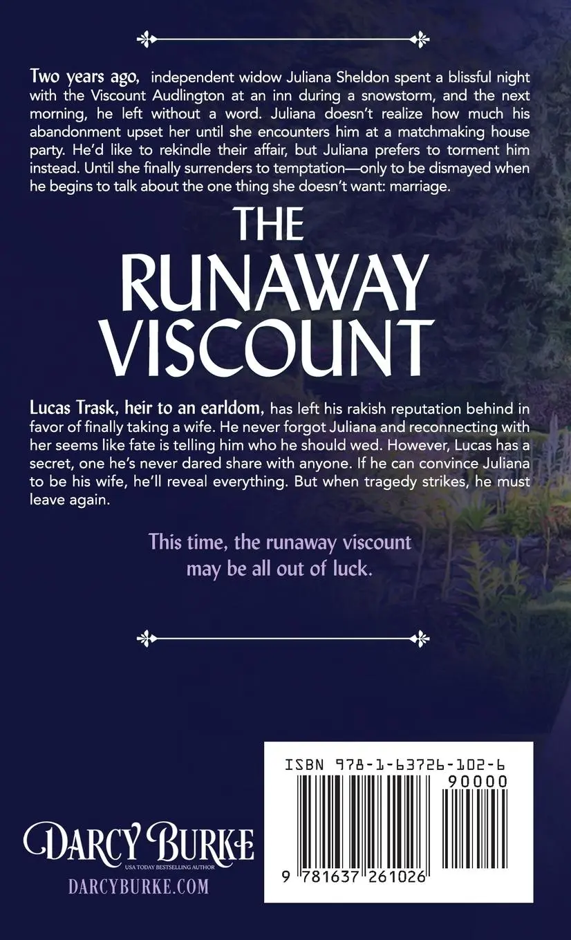 Rückseite: 9781637261026 | The Runaway Viscount | Darcy Burke | Taschenbuch | Englisch | 2022