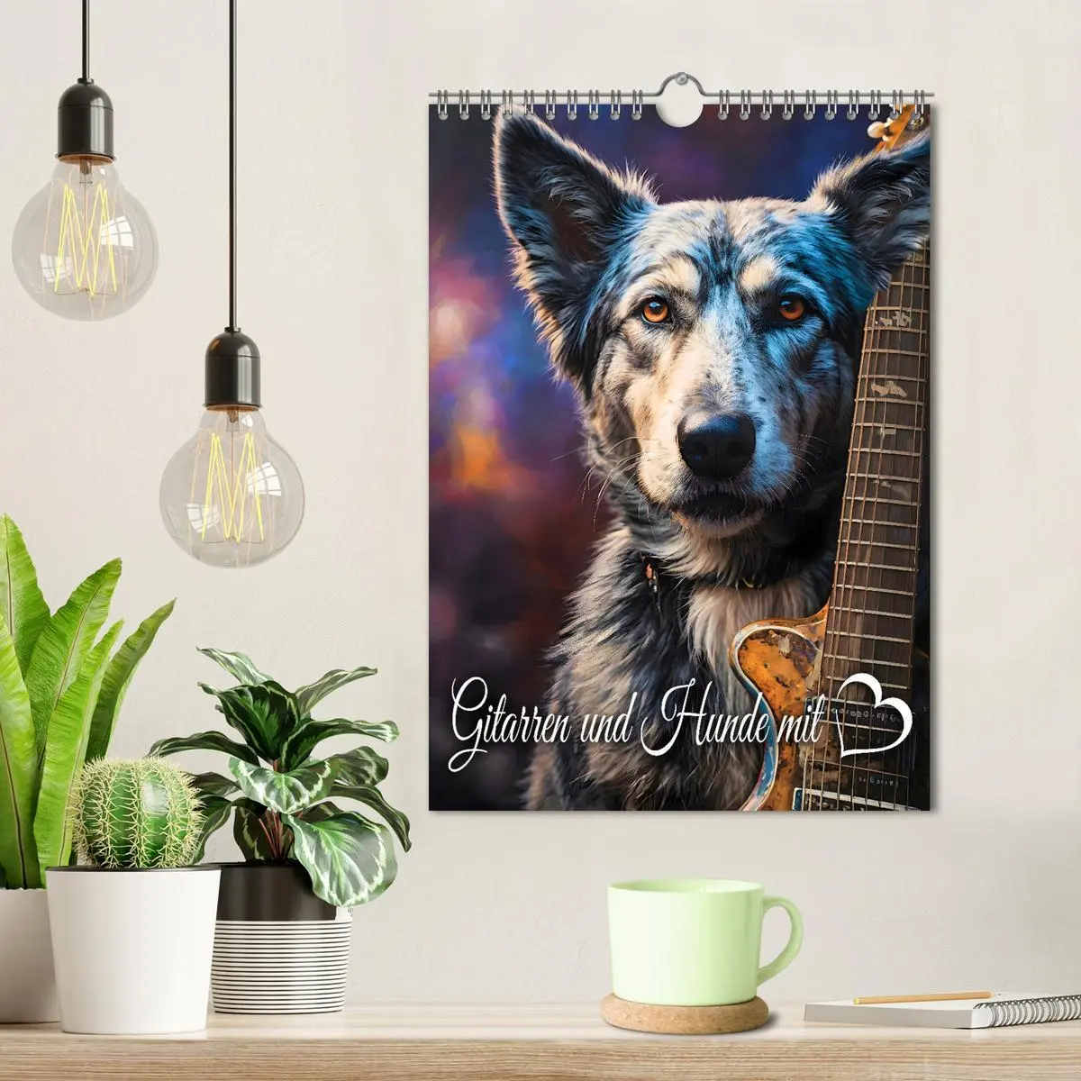 Bild: 9783457261026 | Gitarren und Hunde mit Herz (Wandkalender 2026 DIN A4 hoch),...