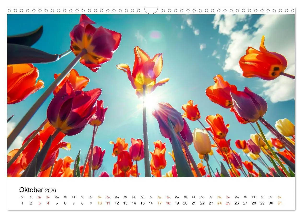 Bild: 9783457401026 | Tulpen - ein Farbenmeer (Wandkalender 2026 DIN A3 quer), CALVENDO...
