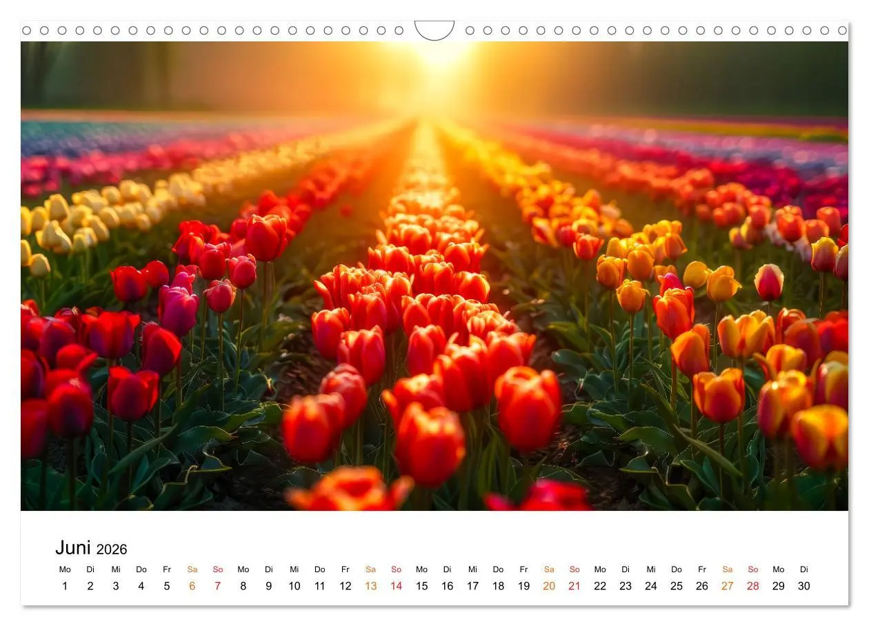 Bild: 9783457401026 | Tulpen - ein Farbenmeer (Wandkalender 2026 DIN A3 quer), CALVENDO...