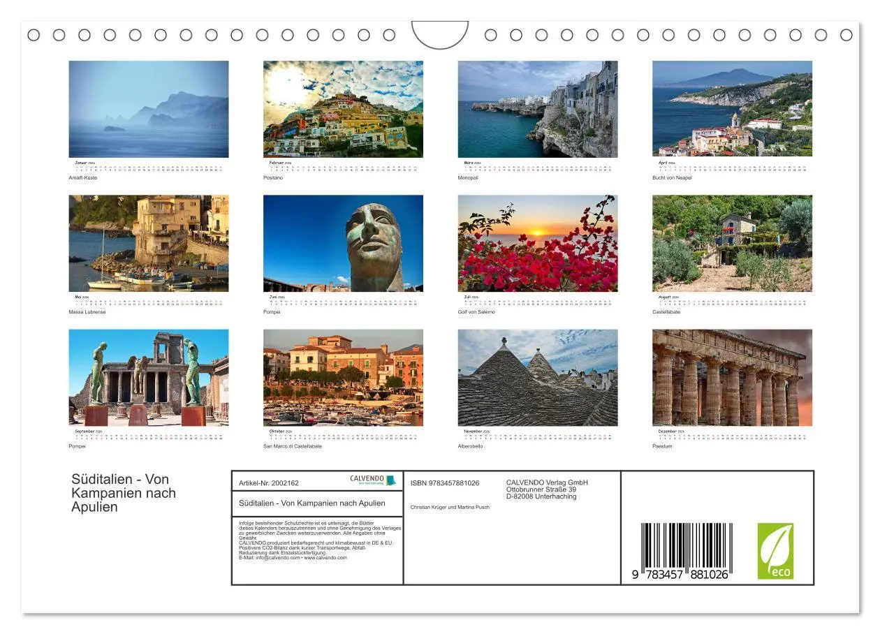 Bild: 9783457881026 | Süditalien - Von Kampanien nach Apulien (Wandkalender 2026 DIN A4...