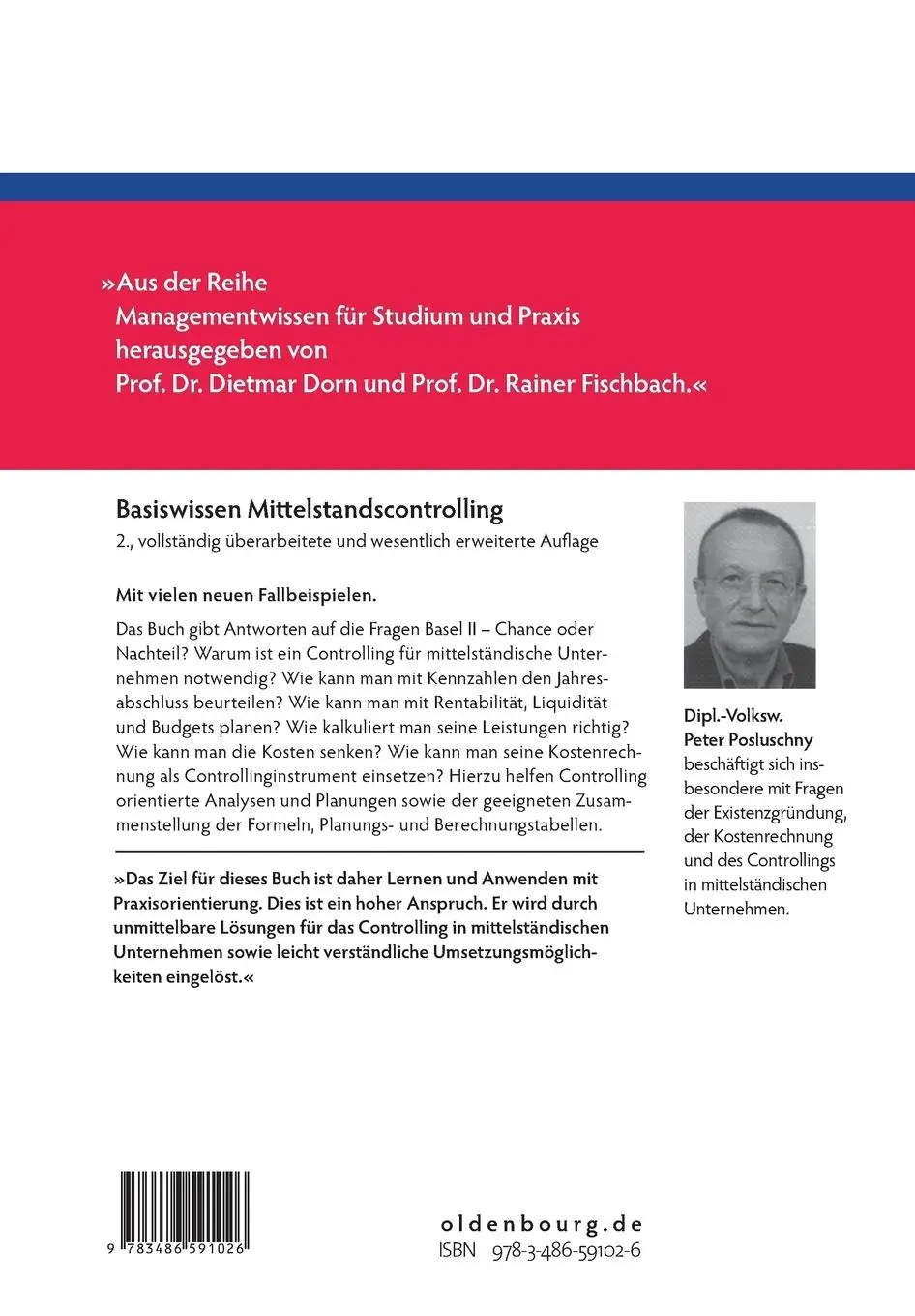 Rückseite: 9783486591026 | Basiswissen Mittelstandscontrolling | Peter Posluschny | Taschenbuch