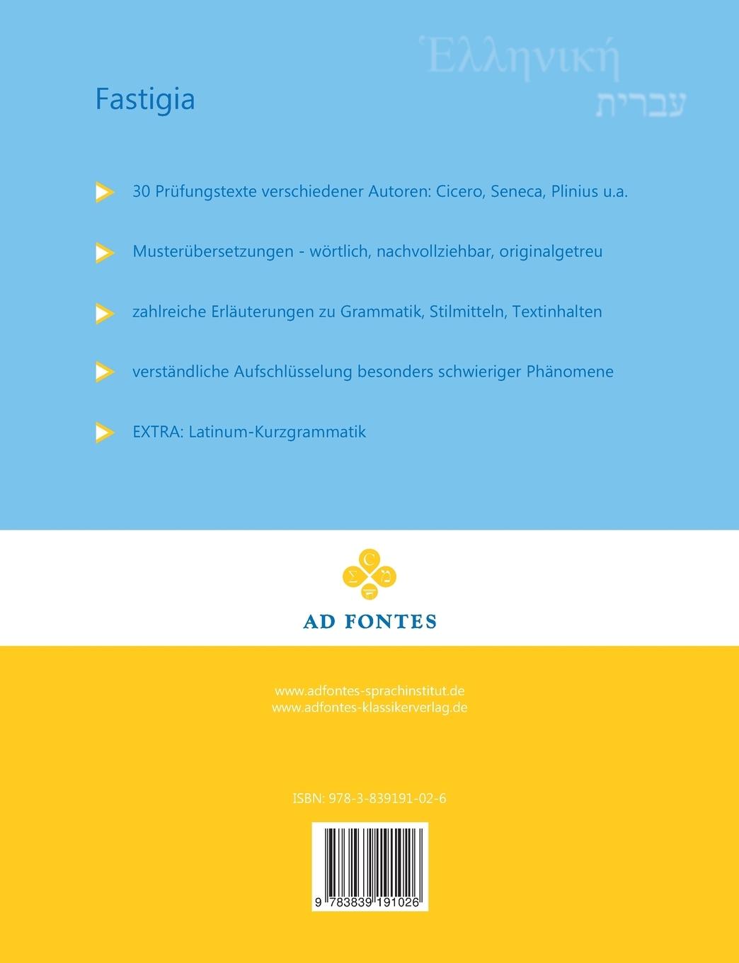 Rückseite: 9783839191026 | FASTIGIA | Lucius Annaeus Senecio | Taschenbuch | 140 S. | Deutsch