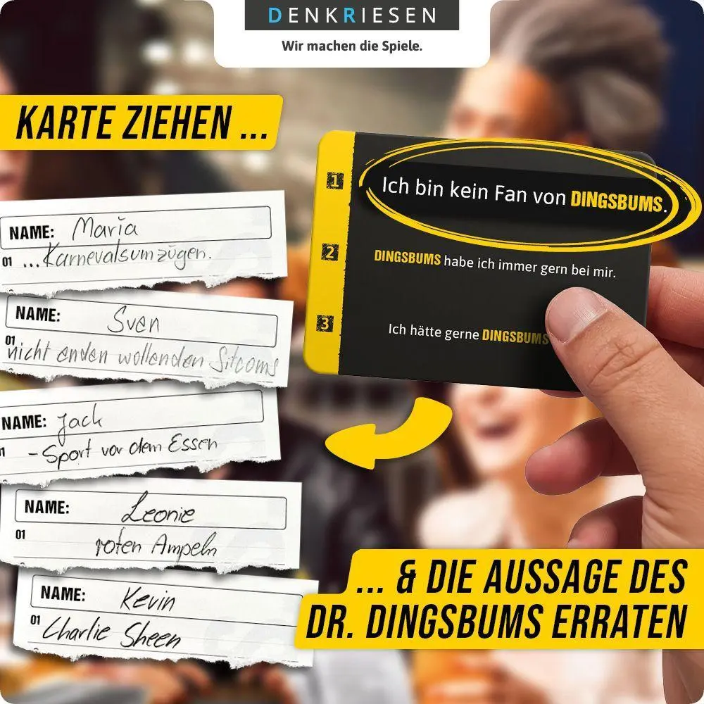 Bild: 4260528091126 | PARTYFIEBER - DINGSBUMS® "Das grundverkehrte Partyspiel" | Denis Görz