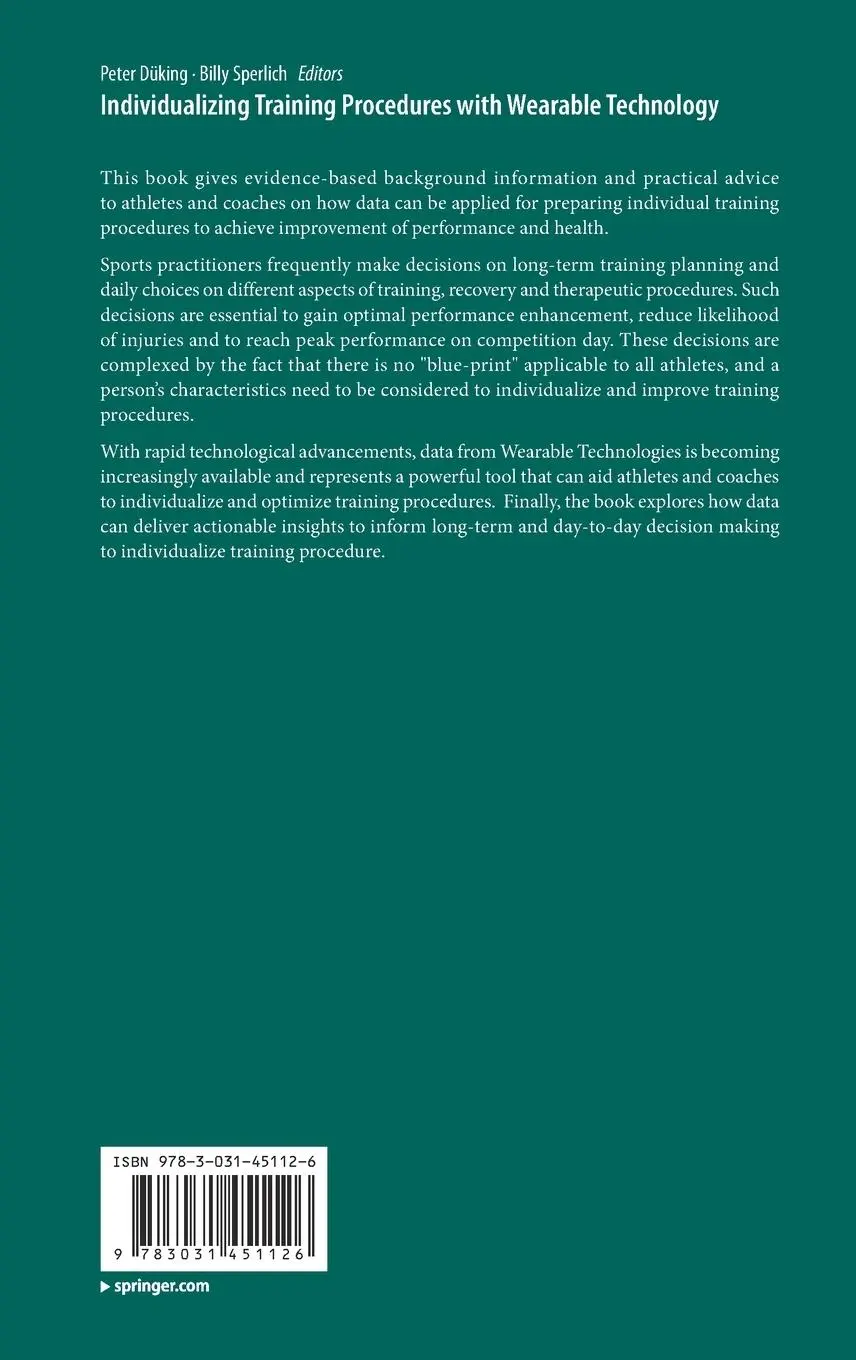 Rückseite: 9783031451126 | Individualizing Training Procedures with Wearable Technology | Buch