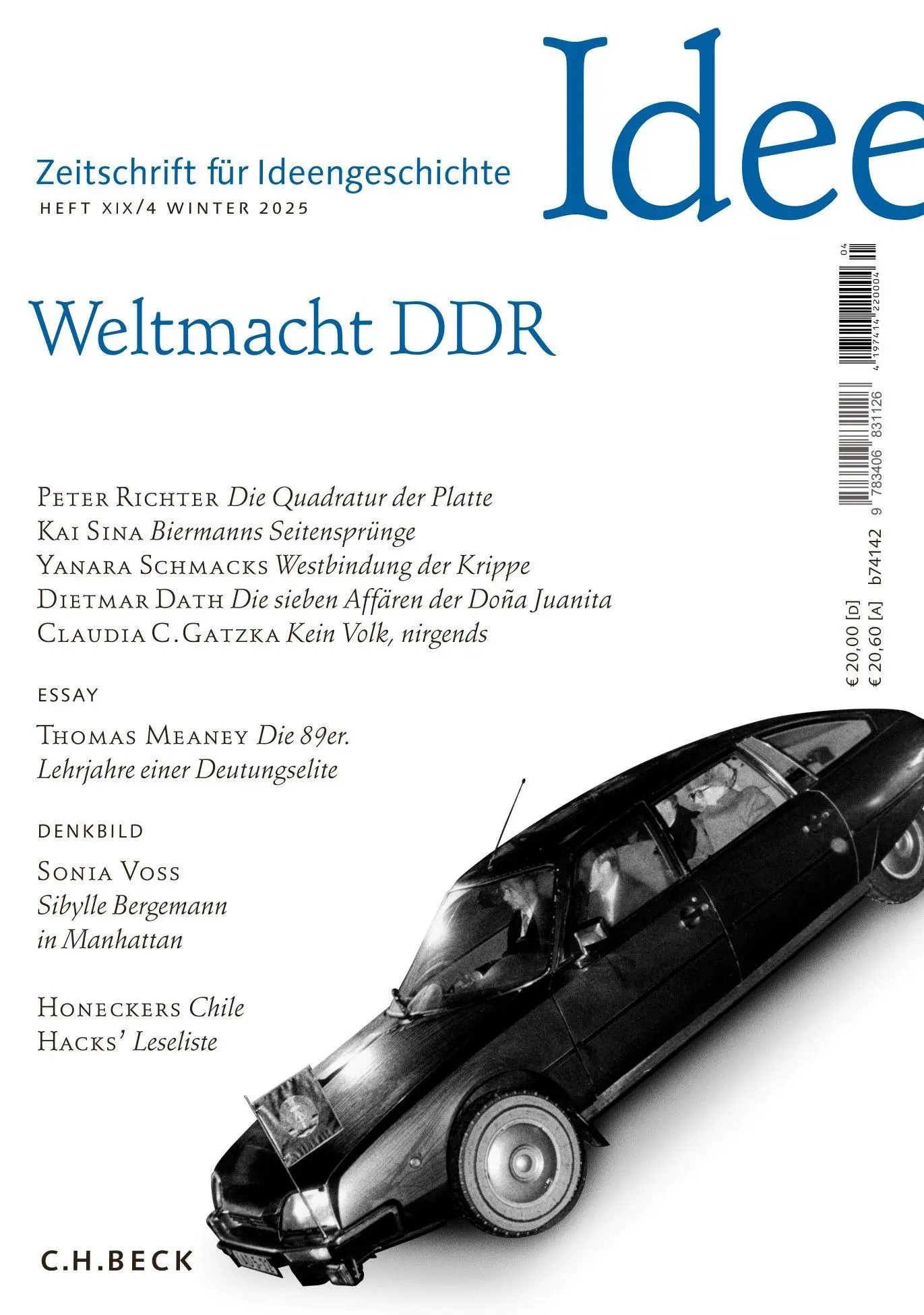 Cover: 9783406831126 | Zeitschrift für Ideengeschichte Heft XIX/4 Winter 2025 | Weltmacht DDR
